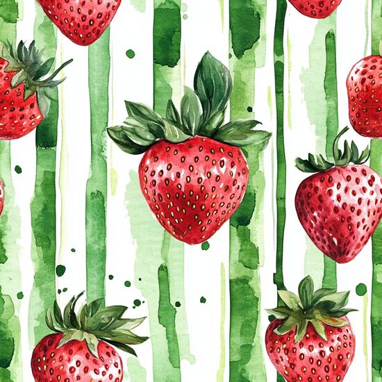 Akvareļu zemenes - kokvilnas trikotāža, priekšpasūtījums 